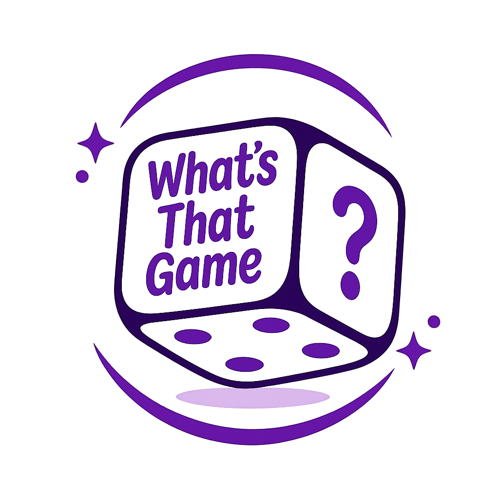 What's That Game dice logo
